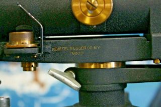 Vintage Keuffel & Esser 5026 Precise Level Made 1941 w/ Tripod and Mahogany Case 5