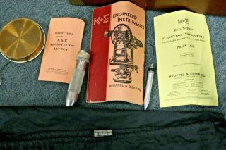 Vintage Keuffel & Esser 5026 Precise Level Made 1941 w/ Tripod and Mahogany Case 6