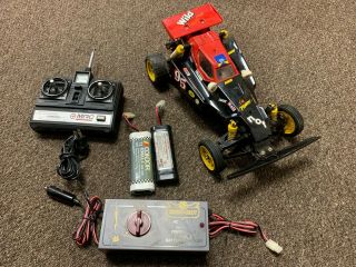 Vintage Tamiya Falcon Rc Car Complete W Controller,  Batteries,  Charger