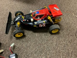 Vintage Tamiya Falcon RC Car Complete w Controller,  Batteries,  Charger 3