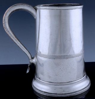Large C1810 Georgian Silver Sheffield Plate Ale Tankard Cup Stein Mug