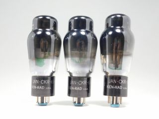 Ken - Rad JAN CKR 6B4G Matched Vintage Military Tube Trio Smoked Glass (Test 102) 2