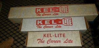 3 KEL - LITE Vintage Flashlights 2,  3,  & 4.  SKL SERIES RARE COVINA,  CA USA NOS 6