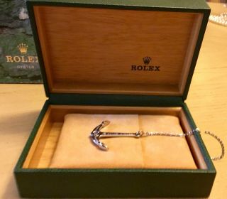 Vintage Rolex Oyster Wooden Inner Empty Watch Box.  Anchor 8