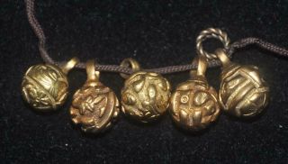 Antique Chinese Qing Dynasty Gilt - Metals Buttons