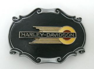 Vintage Harley - Davidson Motorcycle Belt Buckle Usa Raintree 1978 75th Anniv