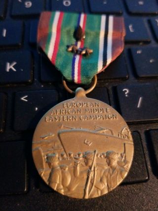 European–african–middle Eastern Campaign Medal W/arrow Head/ Battle Stars Device