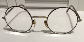 Vintage Giorgio Armani Eyeglasses Round Tortoise Shell Frames - 117 - 721 - 46 - 23