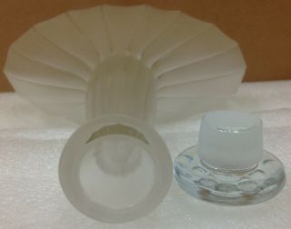 Vintage Rene Lalique Frosted Cotes Plates Carafe Decanter circa 1919 7