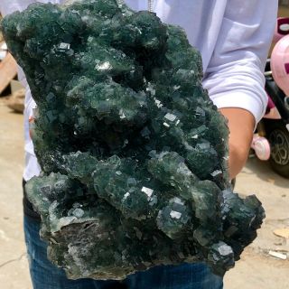 15.  2lb Rare Translucent Green Cubefluorite Mineral Specimen/chittc879