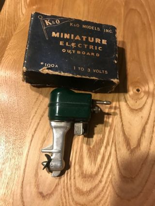 Vintage K&o Miniature Electric Outboard Motor K & O Models Inc.  1950 