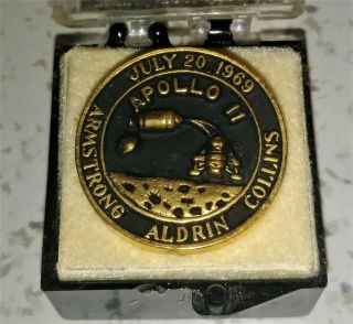 5 Vintage Apollo 11 Nasa Tie Tack Lapel Pin Aldrin Armstrong Collins Moon Land