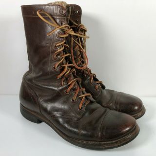 Bf Goodrich Vintage Brown Combat Jump - Style Military Boots Men 