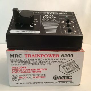 Vtg Mrc Train Power 6200 60 Va Booster For G Gauge.  Ho,  O,  O Metric.  Aa222