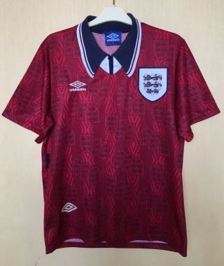 England National 1994\1995 Football Jersey Camiseta Soccer Maglia Shirt Vintage