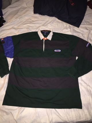 Vintage Polo Sport Striped Rugby Size L