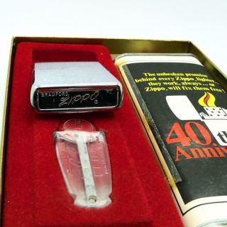 RARE Vintage 1972 Zippo Employee 40th Anniversary Lighter Gift Set 4
