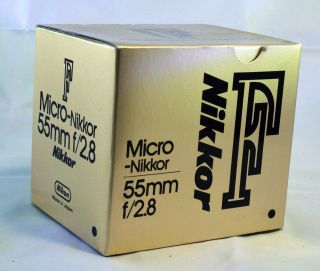 Empty Box For Nikon 55mm F2.  8 Ai - S F Micro - Nikkor Lens Foam Insert - - Vintage