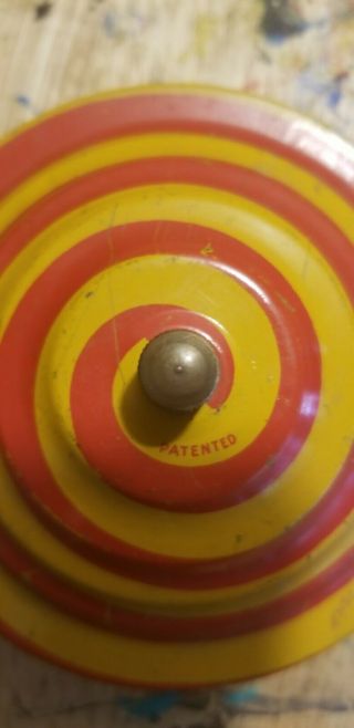 Rare Vintage /antique Toy Spinning Top (patented) With Bells Very Old