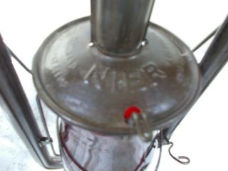 Vintage German Nier Feuerhand Kerosene Lantern 257 - Red Dietz Globe 4