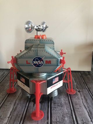 Vintage Apollo 11 American Eagle Lunar Module Toy - - Tin Toy Made In Japan