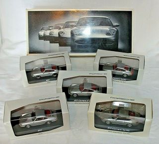 Rare Limit Ed Minichamps Porsche 911 930 993 964 996 Coupe Dealer Promo Set 1:43