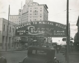 Wwii 1941 Us Army Camp Wolters Tx Photo 34 Mineral Wells Welcome Sign,  St Scene