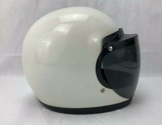Vintage BELL STAR 120 Toptex Motorcycle Racing Helmet 7 1/2 Full Face White 4