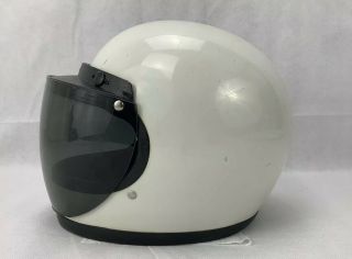 Vintage BELL STAR 120 Toptex Motorcycle Racing Helmet 7 1/2 Full Face White 6