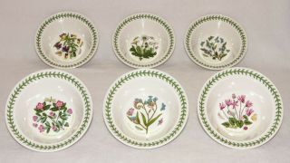 Vintage Potmeirion England Botanic Garden Cereal Bowls Set Of 6