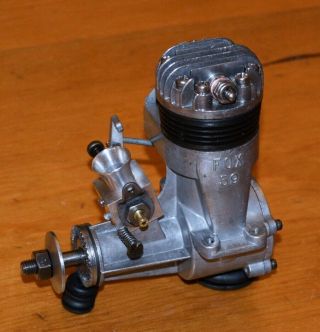 1964 Fox 59 Rc Model Airplane Engine Vintage.  59 Glow Motor 10cc Radio Control