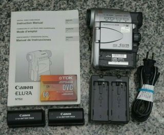 Vtg Canon Elura A Compact Minidv Camcorder 12x Bundle W/