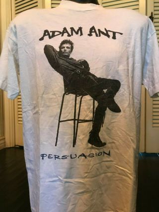 Vtg 93 Adam Ant Tour Shirt Sz Xl Rock Cure Omd Rem Inxs Berlin Cure Mode U2 Sex