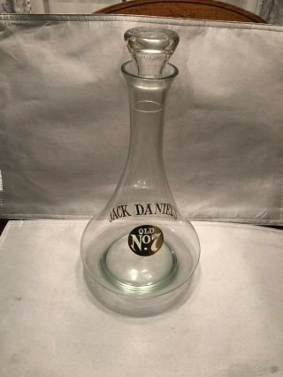 - Vintage Jack Daniels Old No.  7 Glass Whiskey Decanter - 12 " W Topper