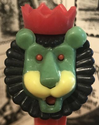 Vintage Roar The Lion Pez Dispenser - No Feet - Green Face - 2