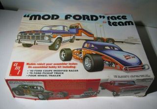 1975 Ford Pickup & 1940 Ford Mod Race Team - Amt 1:25 Kit T - 566 -