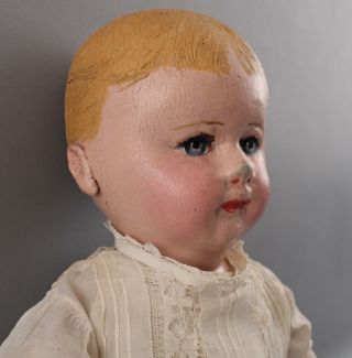 Antique 24in 1st Type Martha Chase Painted Stockinet Cloth Boy Doll,  Nr
