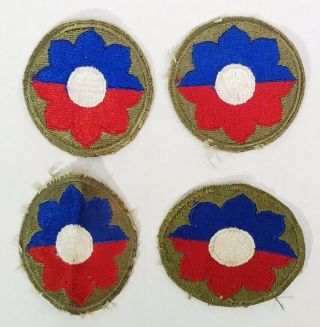 4 Vintage Us Army Wwii Era Patch 9th Infantry Division Shoulder Patch