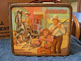 Vintage Very Rare 1965 Bonanza Metal Lunchbox - No Thermos