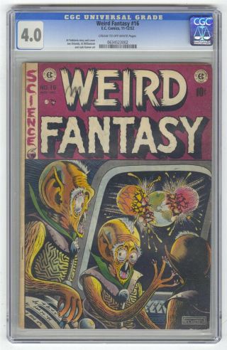 Weird Fantasy 16 Cgc 4.  0 Vintage Ec Comic Williamson 1952 Scifi 1951 Series