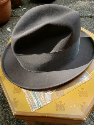 Vintage 1940’s Knox Premiere Fedora Size 7 w/ box & dated 1946 receipt 2