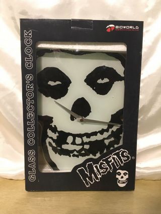 Misfits Glass Wall Clock Extremely Rare Collectible Nib