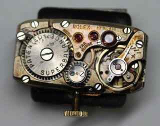 Vintage Rolex 17 Jewel Small Movement From A Women 