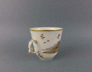 Antique German Meissen Style Dresden Chocolate Porcelain Cup and Saucer 5