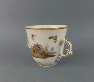Antique German Meissen Style Dresden Chocolate Porcelain Cup and Saucer 7