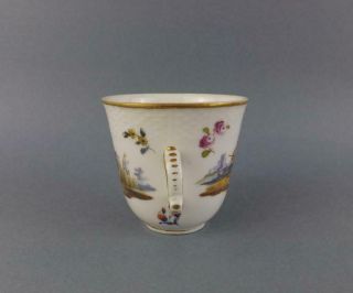 Antique German Meissen Style Dresden Chocolate Porcelain Cup and Saucer 8