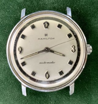 Vintage Hamilton Automatic Stainless Steel Mens Wrist Watch -
