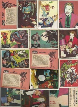96 BATMAN A&BC GUM CARDS FROM DIFFERENT SERIES VINTAGE 1966 SUPERHEROES TV 3