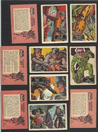 96 BATMAN A&BC GUM CARDS FROM DIFFERENT SERIES VINTAGE 1966 SUPERHEROES TV 6