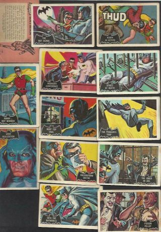 96 BATMAN A&BC GUM CARDS FROM DIFFERENT SERIES VINTAGE 1966 SUPERHEROES TV 7